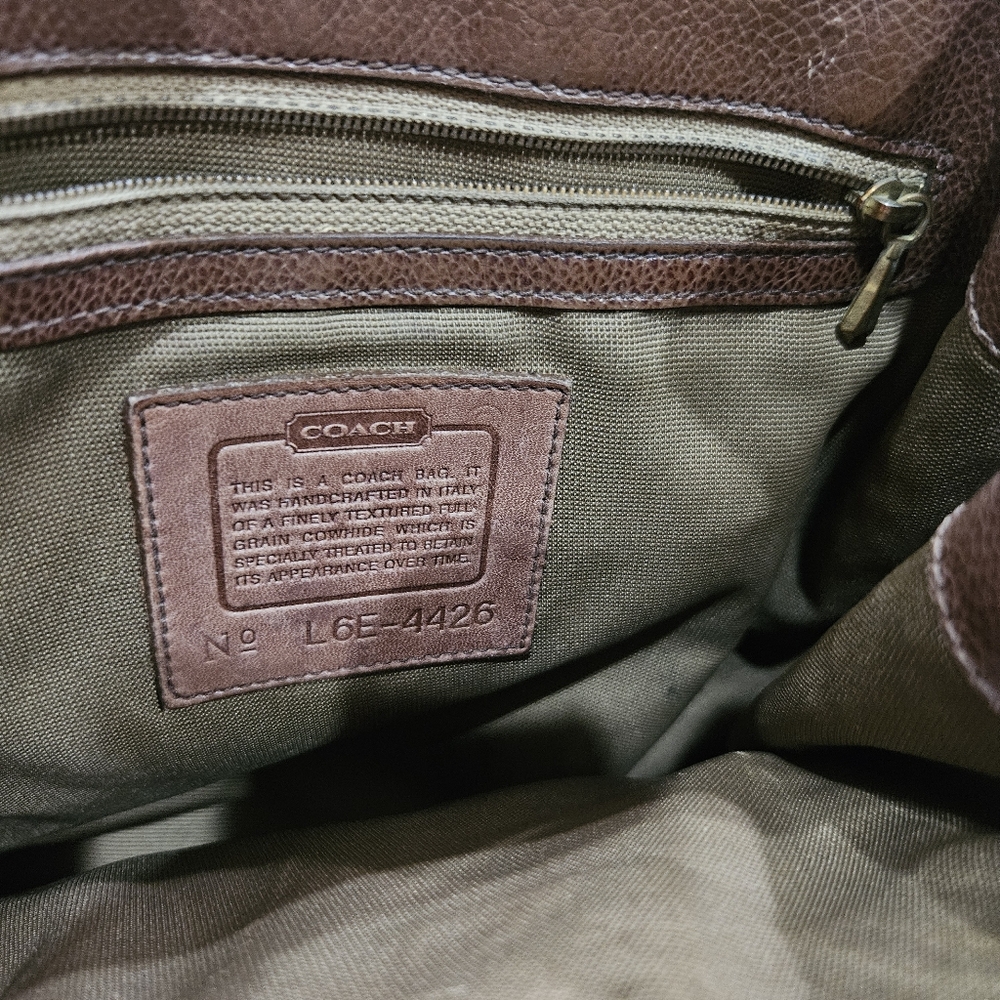 COACH Brown Leather Crossbody Handbag, Coach Leather Bag, COACH PURSE - Picture 6 of 6